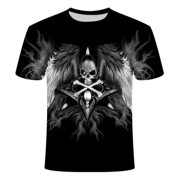 

3d skull poker men brand mens 3d print shirts funny plus size hentai men clothing