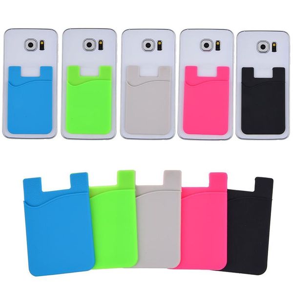 

cgjxsultra -slim self adhesive credit card wallet card set card holder for smartphones colorful silicone