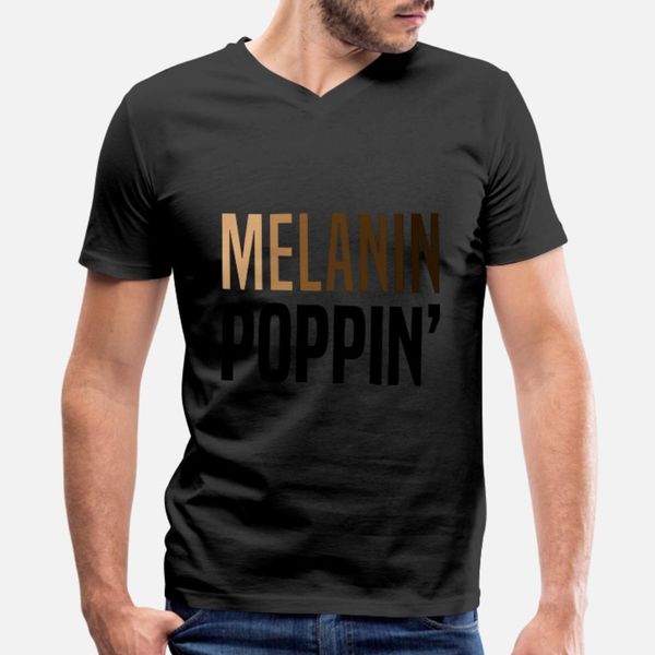 

melanin poppin t shirt men create 100% cotton euro size s-3xl basic solid fitness building spring autumn family shirt