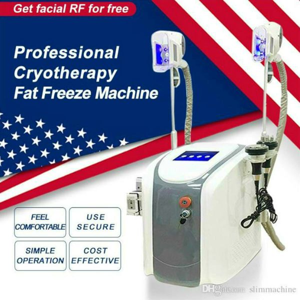 Máquina de congelamento de gordura Cryolipólise Crioterapia Corpo Corpo RF 40K Cavitação ultrassônica Liposução Pressoterapia Lipo laser de laser MACHINEDHL