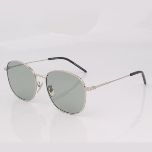 

sunglasses silver round metal frame women green lens, White;black
