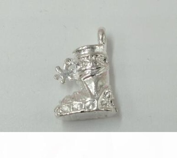 

925 стерлингового серебра обуви кулон со снежинкой на вершине, Silver