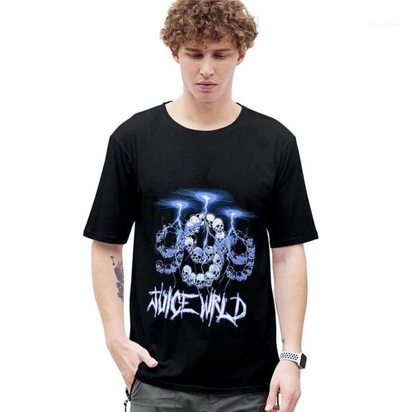 

neck loose tees juice wrld designer casual tshirt summer men women fashion short sleeve crew, White;black