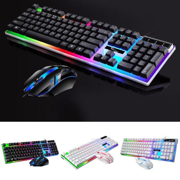 

keyboard mouse combos wired gaming and set colorful led backlit usb for lappc gamers nc99
