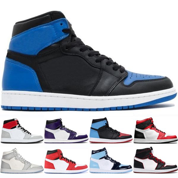 

men women 1 1s basketball shoes pine green bloodline spiderman court purple bred obsidian unc mens sports womens union trainers shoes 36-46