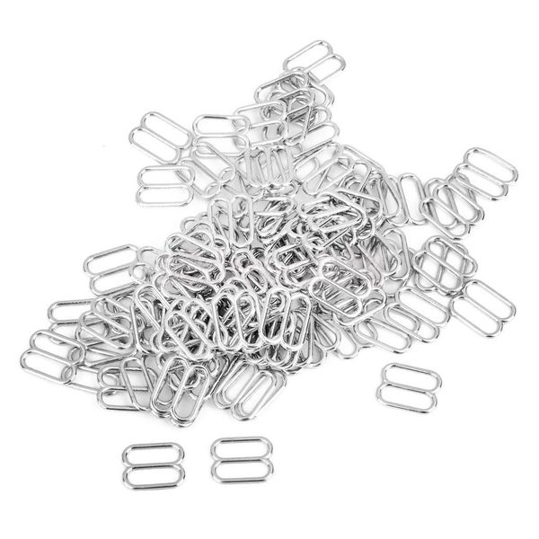

100pcs spmart 8-shaped lingerie adjustable sewing bra rings buckles 10mm silver o ring lingerie rings, Black;white