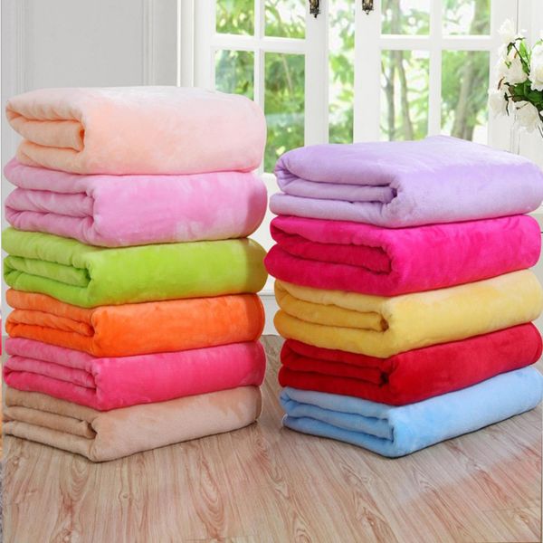 

blankets miniature super-warm, solid and warm velvet carpet, sofa bed, plain, simple blanket, coral flannel blanket