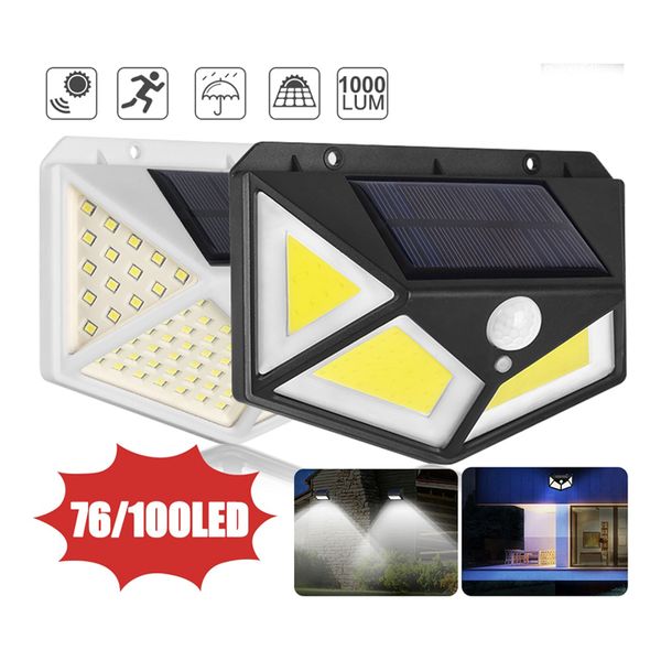 

solar led outdoor lighting 3 modes 76 100leds solar lamps wireless wide angle solar wall light for garden street wall