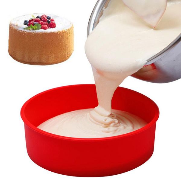 

cake tools random color round shape moulds silicone mold mousse for ice creams chocolates pastry art pan bakeware 6/8/9''