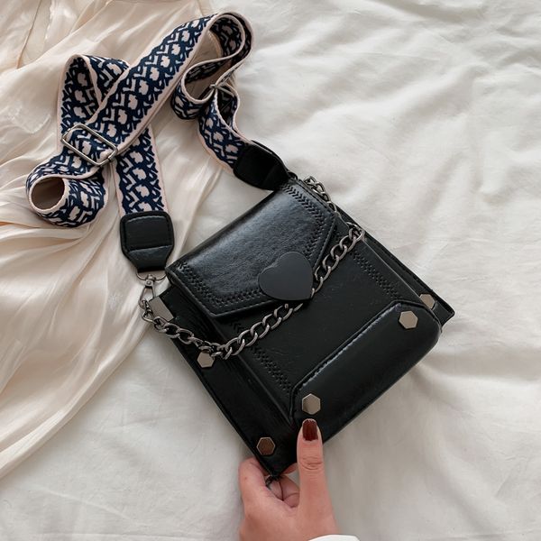 

summer new mini handbags women fashion ins ultra fire retro wide shoulder strap messenger bag purse simple style crossbody bags