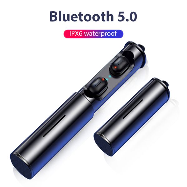 

bluetooth earphone 5.0 true wireless 3d stereo with dual mic sports waterproof auto pairing headset