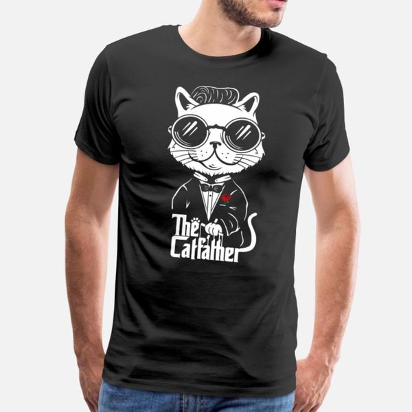 

the catfather t shirt men customize tee shirt o neck slim famous humor spring vintage shirt
