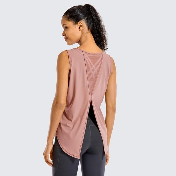 

women's activewear sleeveless shirts mesh yoga open tie back workout tank -soft, White;red