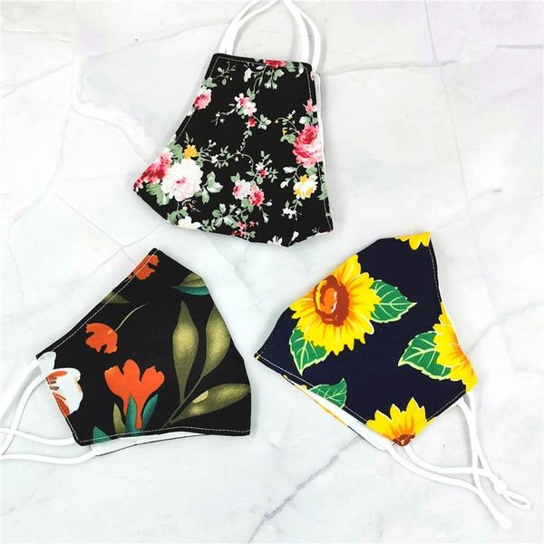 

50 pieces of men and women designer fashion masks printed cotton masks filter sunscreen life washable reusable masks