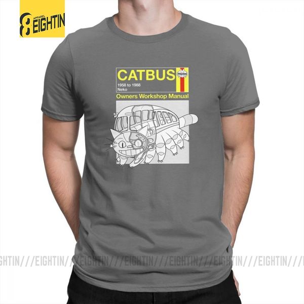 

my neighbor totoro catbus tees manual miyazaki hayao printed pure cotton short-sleeve o-neck t shirts classic male t-shirts plus