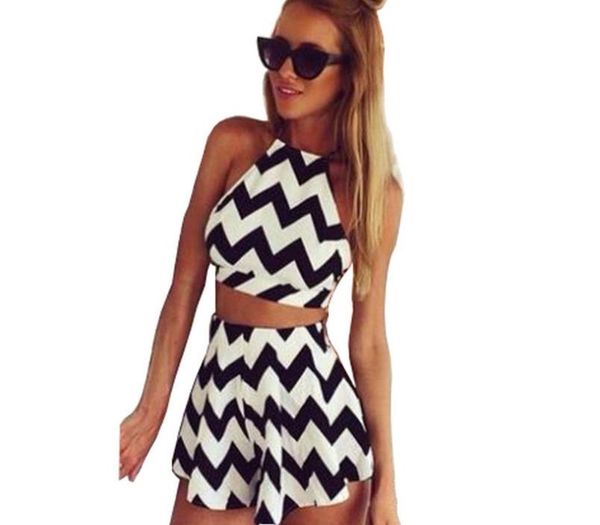 

wave print crop suit set 2020 women tracksuit two-piece sport style outfit jogging sweatshirt fitness lounge sportwear, Gray