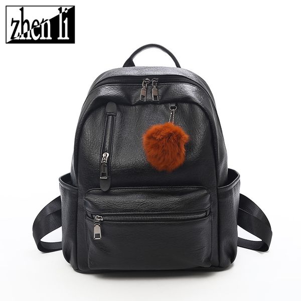 

leather luggage tag2020 new pu leather solid color fashion & sports campus zaihuile pendant backpack cross-border new popular backpack purse