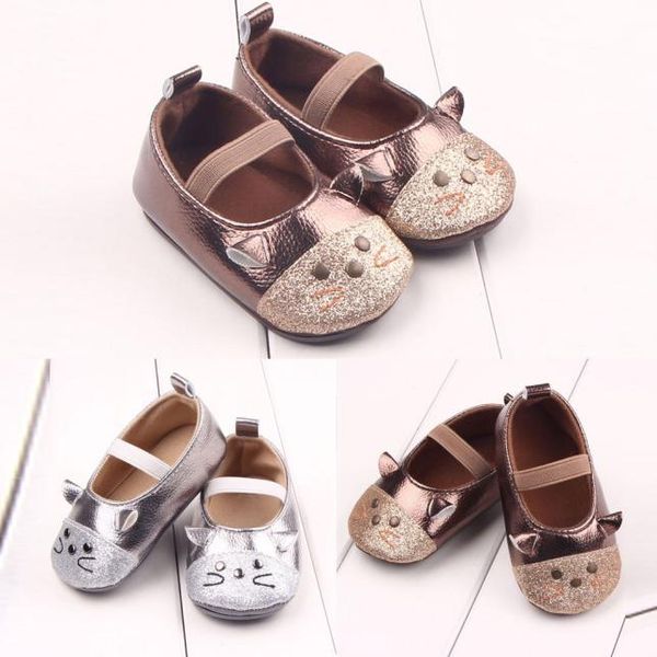 

toddler newborn baby girls shoes kids prewalker soft sold anti-slip cartoon cat shoes footwear cute crib shoe c619
