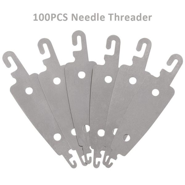 

100pcs needle threader hand sewing craft cross stitch tool stainless steel home
