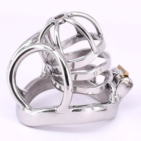 

stainless balls device metal chastity game cockrings male locking cage toy cock adult