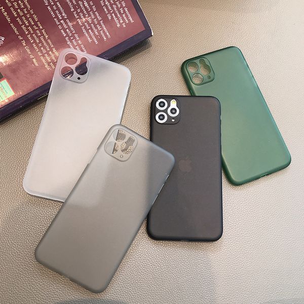

100pcs/lot 0.3mm ultra thin frosted soft pp phone case for iphone 11 pro max x xr xs max se2 8 7 6s plus shockproof clear cover