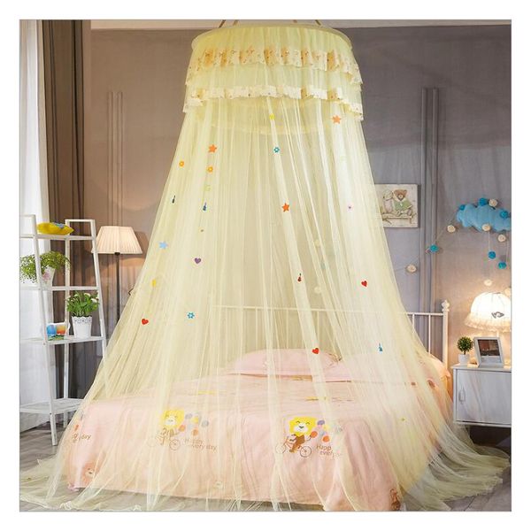 

summer princess ceiling mosquito net hanging round lace canopy bed netting comfy hung dome mosquito net crib twin full queen bed