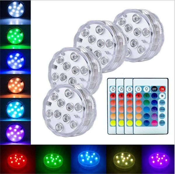 

waterproof remote controlled rgb led aquarium fish tank light lamp battery operated underwater night lamp aquarium decoration