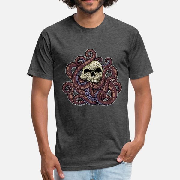 

tentacled terror octoskull t shirt men knitted cotton s-xxxl clothes interesting basic summer outfit shirt