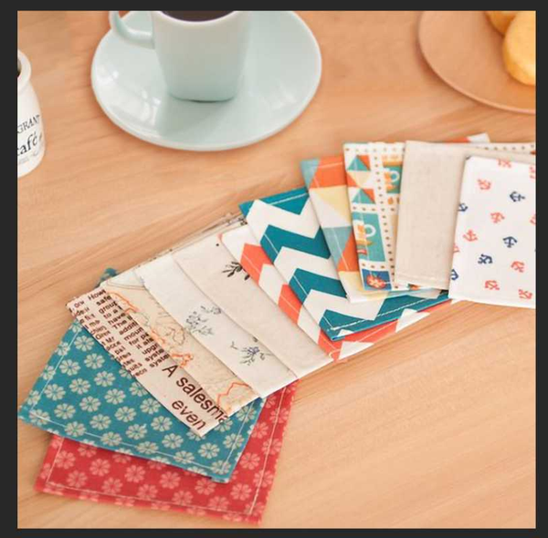 

table napkin mcao cotton linen printed kitchen mat modern pads cup bowl decoration 10*10 cm/piece w300022-b