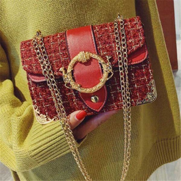 

ladies handbag women fashion flap wool material handbag shoulder bag lady chain crossbody tote bag elegant
