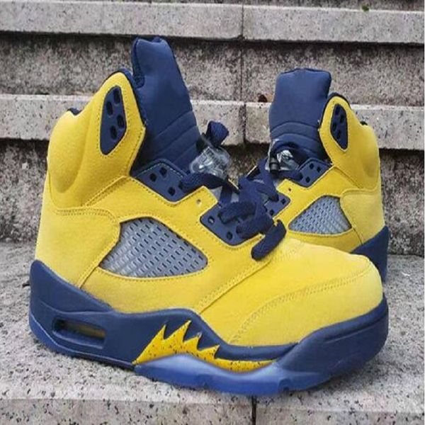 

jumpman 5s sp michigan 5 yellow mens basketball shoes 5s sneakers sneaker trainer shoes