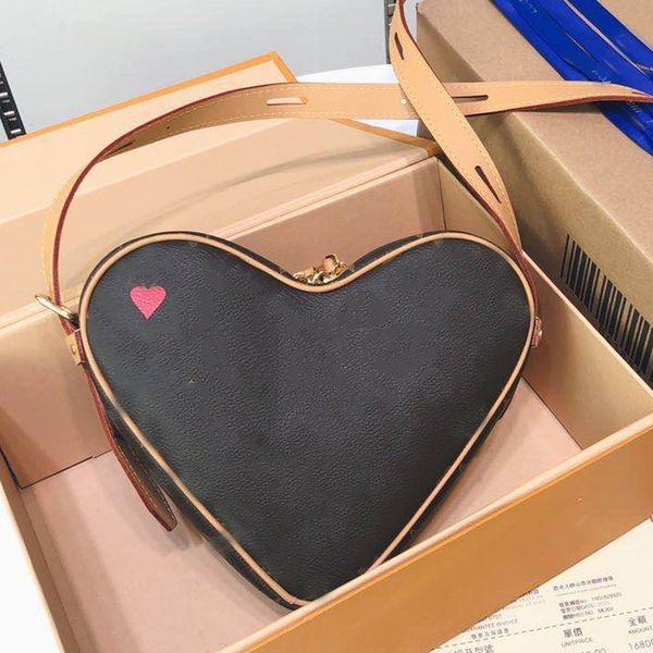 

multi pochette crossbody bags genunie leather heart shaped shoulder bag old flower poker cross body bag mini handbags wallet purse clutch