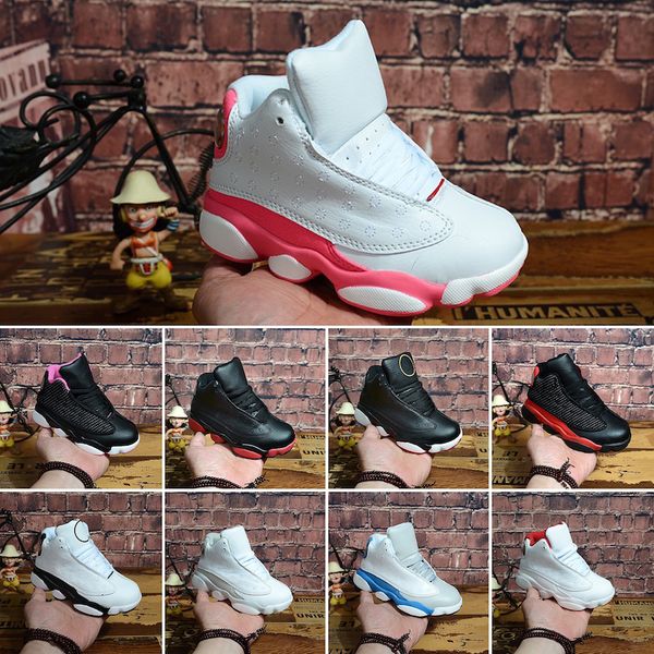 

wholesale discount kids 13 baby basketball shoes unc gold black red kid 13s boys sneakers children sports low trainers size 28-35