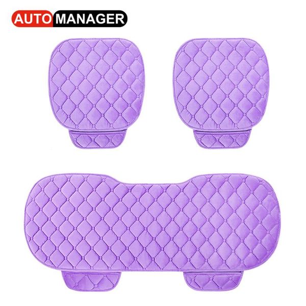 

3 pcs a set plush car seat cover protector auto warm chair cushion pad mat interior accessories universal covers