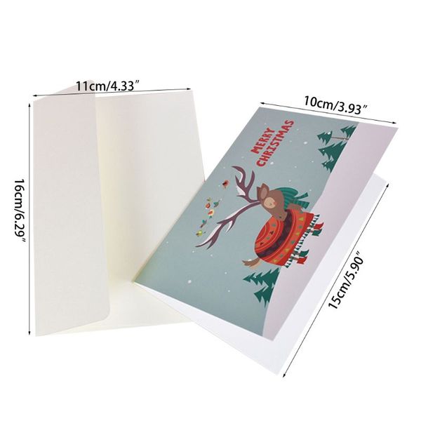 

greeting cards christmas delicate themed blessing card diy xmas paper r7rc