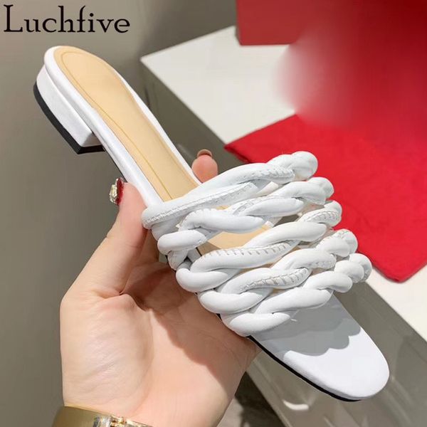

cross weave women slippers open toe flat shoes women runway slides ladies shoes summer white zapatos mujer, Black