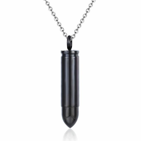 

charms men shape cylinder pendant necklace stainless steel screw off necklaces aic88, Bronze;silver