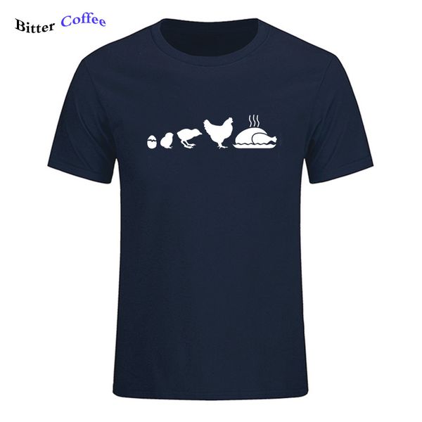 

summer new style egg to chicken evolution funny t shirt men casual christmas o-neck short sleeve cotton t-shirt tee