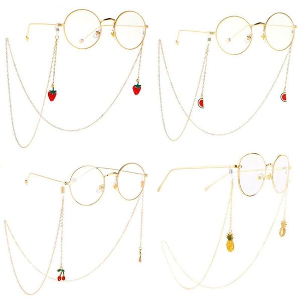

5 styles fruit fashion womens eyeglass chains sunglasses rope reading glasses chain eyewears cord holder neck strap, Silver