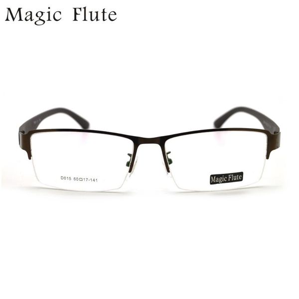 

2020 glasses classic vintage oculos stainless steel half frame eyeglasses with tr90 temple simple style big shape, Black