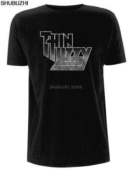 

thin lizzy "логос gradient't футболка - neuf и др officiel мужчины черной тенниска лето бренд хлопок тенниска sbz1307