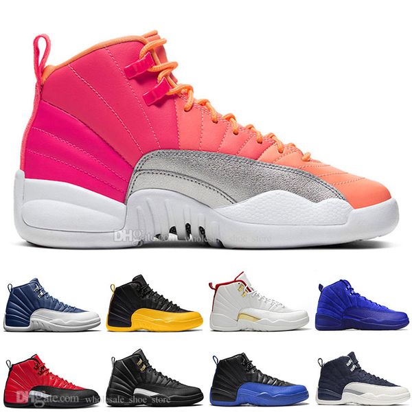 

new 12 stone blue university gold reverse flu game dark concord wntr basketball shoes 12s international flight men sports sneakers trainers