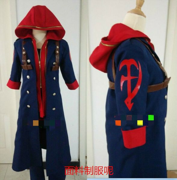

new devil may cry 4 nero outfit uniform cosplay costumeing, Black;red