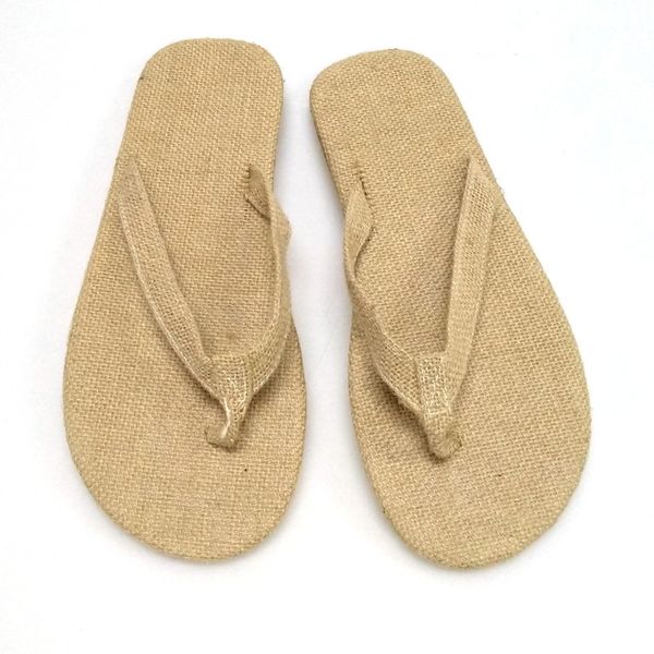 

2020 shantou factory custom linen and spreading wood floor for indoor slippers male thong grass linen shoes, Black