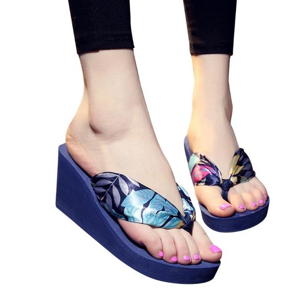 

shoes women flip-flops slippers wedge anti-slip bosmia shoes slipper beach klapki damskie na lato zapatillas de mujer 2020, Black