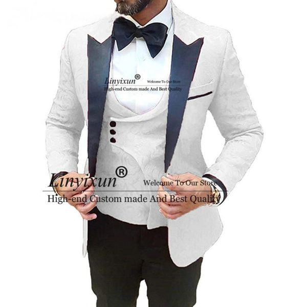 

latest coat pant designs business party suits men 2020 formal groom pattern white suit slim fit mens tuxedo wedding suit for men, White;black