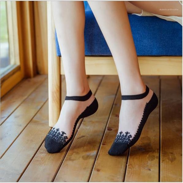 

sock womens designer socks ankle breathable hosiery summer non slip fashion underwear lace comfortable luxury womens, Black;white