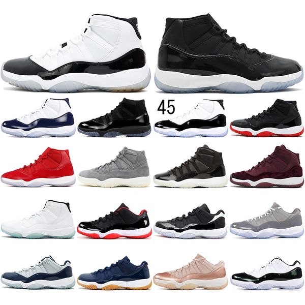 

11s basketball shoes cap and gown cherry women mens trainers runner athletics outdoor breathable sport sneakers 36-47