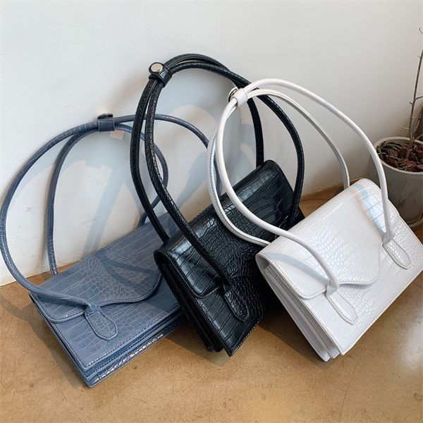 

satchels bag female 2020 new summer fashion lizard pattern shoulder bag pu leather hand ladies designer totes handbags