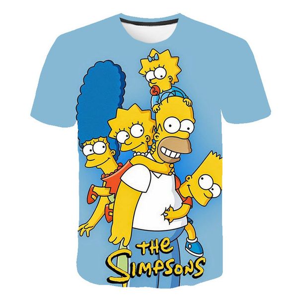 

new simpson men 3d anime o-neckmens cool male clothing 3d print shirts anime plus size comics men clothing
